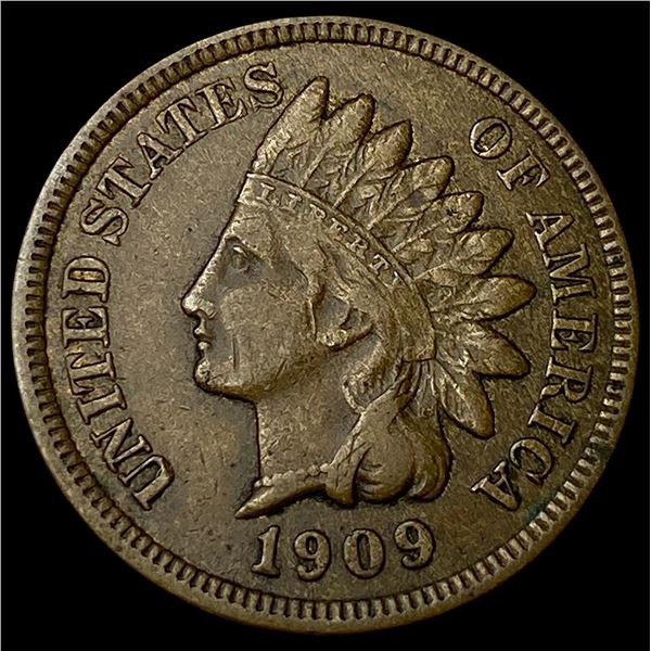 1909-S Indian Head Cent ABOUT UNCIRCULATED