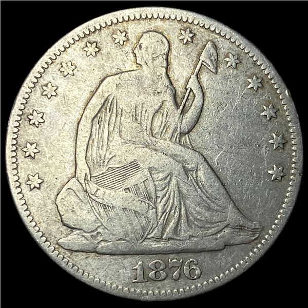 1876 Seated Liberty Half Dollar LIGHTLY  CIRCULATED