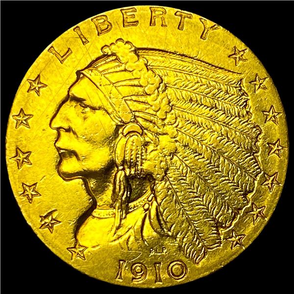 1910 Indian Head $2.5 Gold Quarter Eagle  UNCIRCULATED