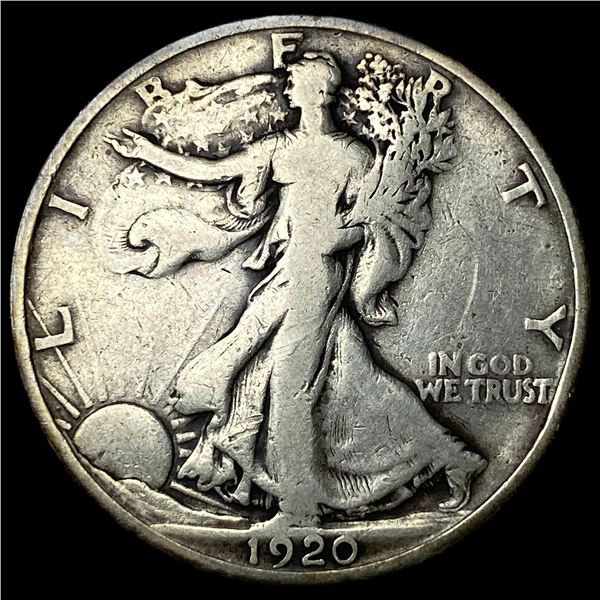 1920 Silver Walking Liberty Half Dollar LIGHTLY CIRCULATED