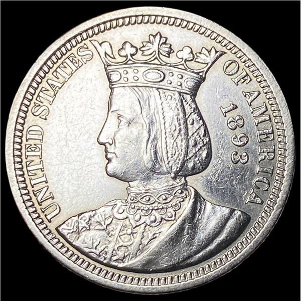 1893 Silver Isabella Quarter CLOSELY UNCIRCULATED