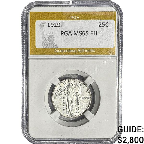 1929 Standing Liberty Quarter PGA MS65 FH