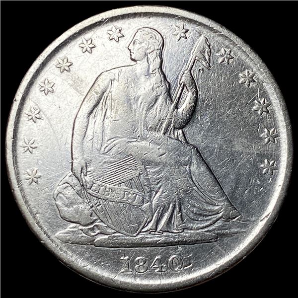 1840-O Silver Seated Liberty Half Dollar CLOSELY UNCIRCULATED