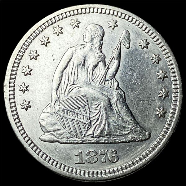 1876 Silver Seated Liberty Quarter CLOSELY UNCIRCULATED