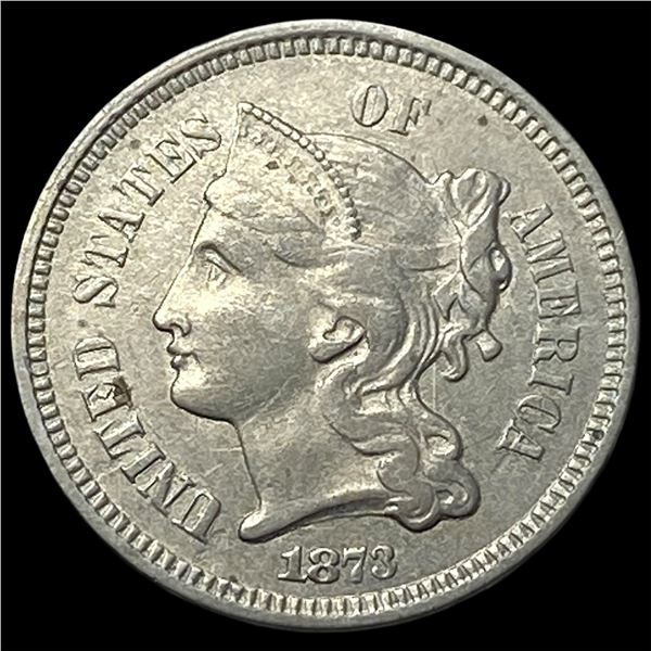 1873 Nickel Three-Cent Piece CLOSELY  UNCIRCULATED