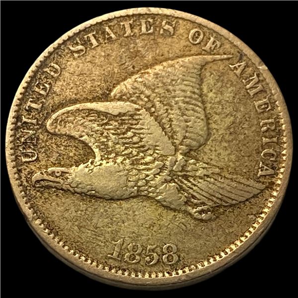 1858 Flying Eagle Cent ABOUT UNCIRCULATED