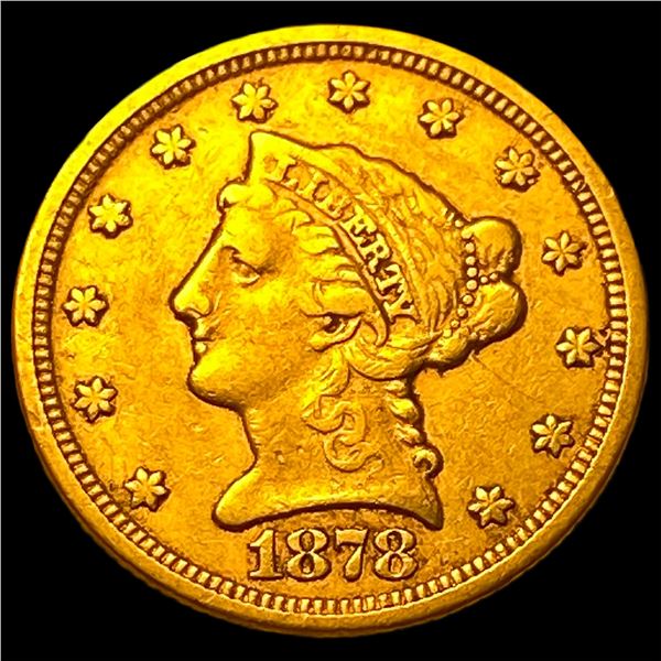 1878 Gold $2.50 Liberty Head Quarter Eagle  NEARLY UNCIRCULATED