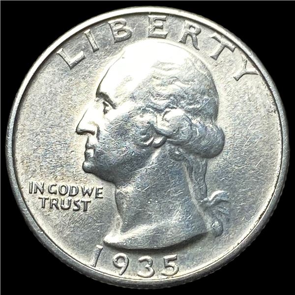 1935-D Silver Washington Quarter CHOICE AU