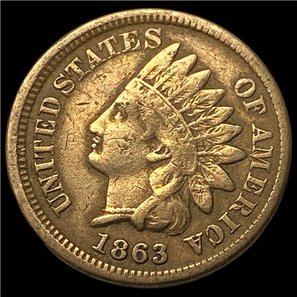 1863 Indian Head Cent NEARLY UNCIRCULATED