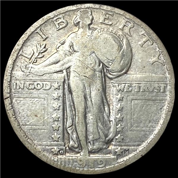 1919-D Silver Standing Liberty Quarter  LIGHTLY CIRCULATED