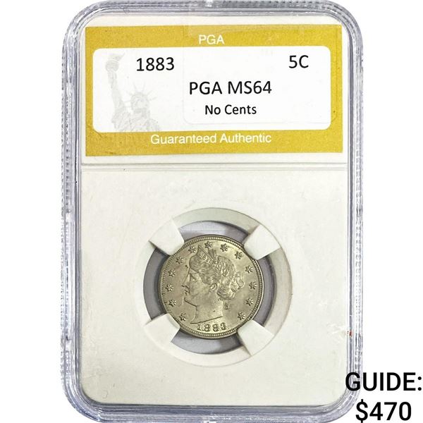 1883 Liberty Victory Nickel PGA MS64 No Cents