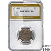 Image 1 : 1865 Two Cent Piece PGA MS63 RB