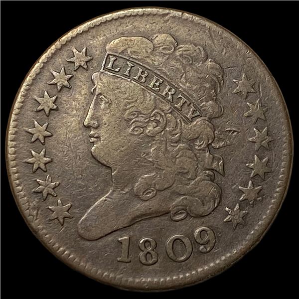 1809 Classic Head Half Cent ABOUT UNCIRCULATED