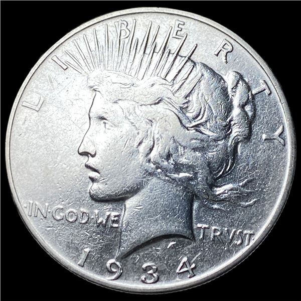1934 Silver Peace Dollar NEARLY UNCIRCULATED