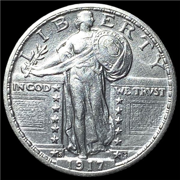1917-S Type 2 Silver Standing Liberty Quarter CLOSELY UNCIRCULATED