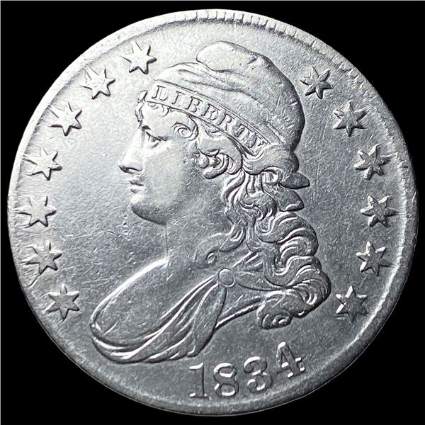 1834 Capped Bust Half Dollar NEARLY  UNCIRCULATED