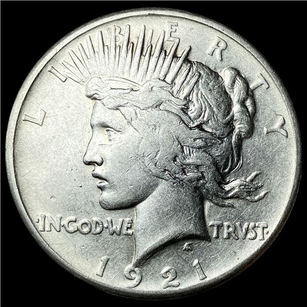 1921 Silver Peace Dollar NEARLY UNCIRCULATED