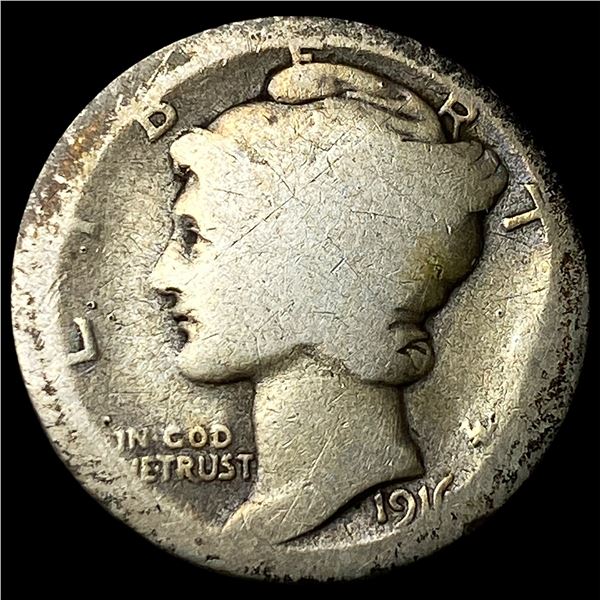 1916-D Silver Mercury Dime NICELY CIRCULATED