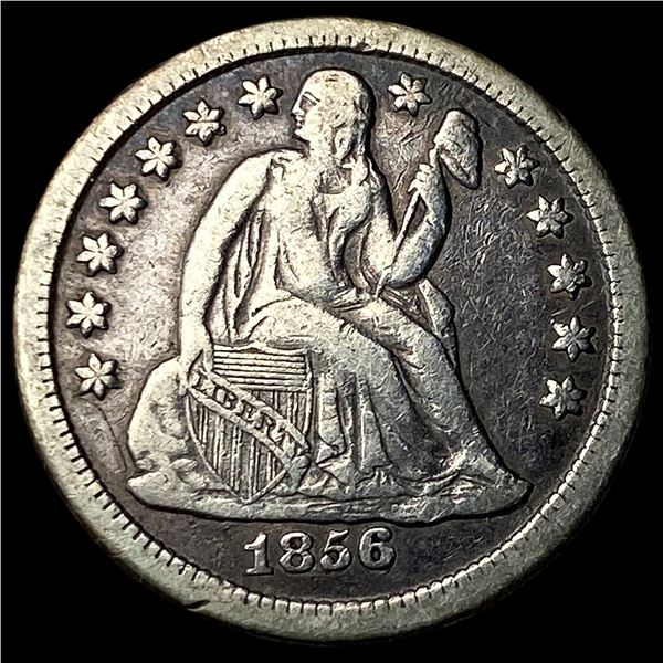 1856-O Silver Seated Liberty Dime ABOUT   UNCIRCULATED