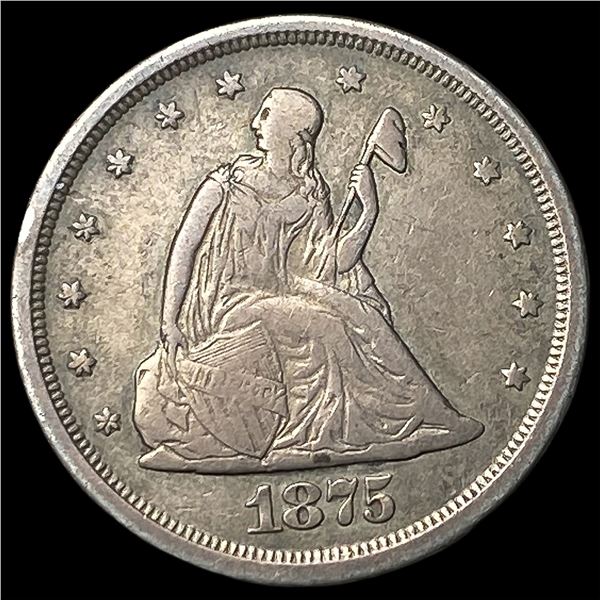 1875-S Silver Twenty Cents NEARLY   UNCIRCULATED