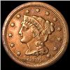 Image 1 : 1854 Braided Hair Large Cent CLOSELY  UNCIRCULATED
