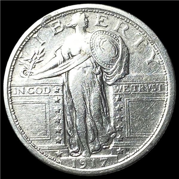 1917 Type 1 Standing Liberty Quarter NEARLY   UNCIRCULATED
