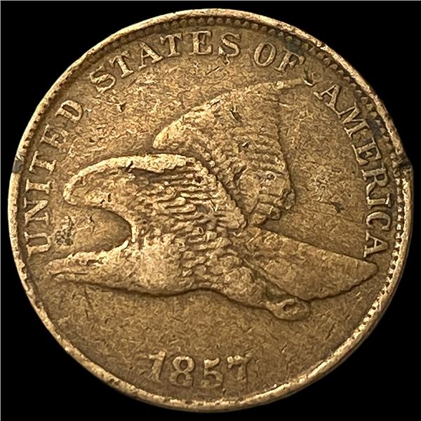 1857 Flying Eagle Cent ABOUT UNCIRCULATED