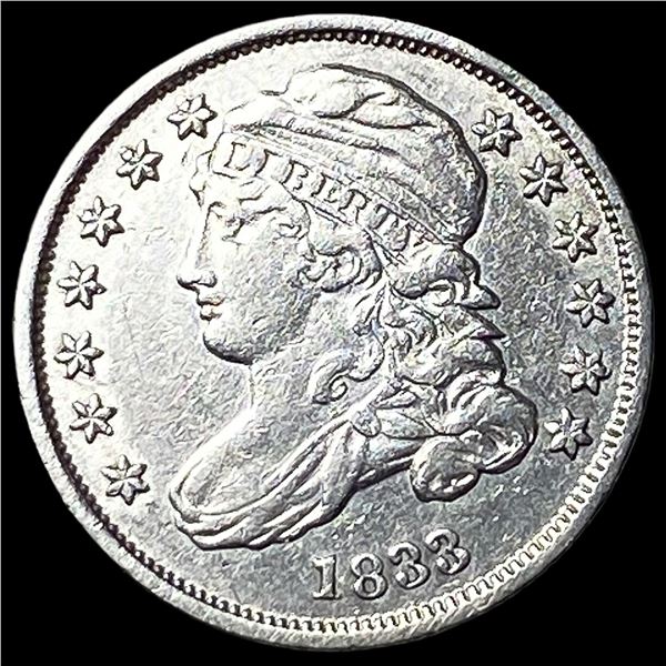 1833 Silver Capped Bust Dime CLOSELY   UNCIRCULATED