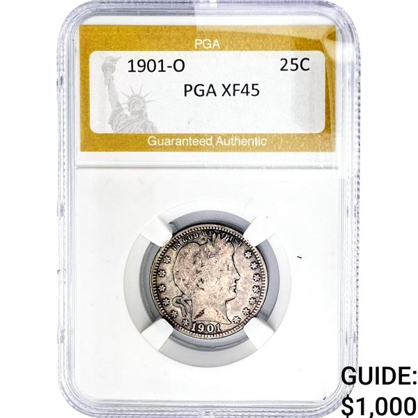 1901-O Barber Quarter PGA XF45