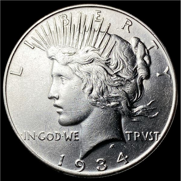 1934 Silver Peace Dollar CLOSELY UNCIRCULATED