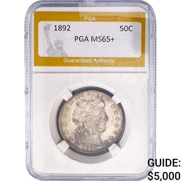 1892 Barber Half Dollar PGA MS65+