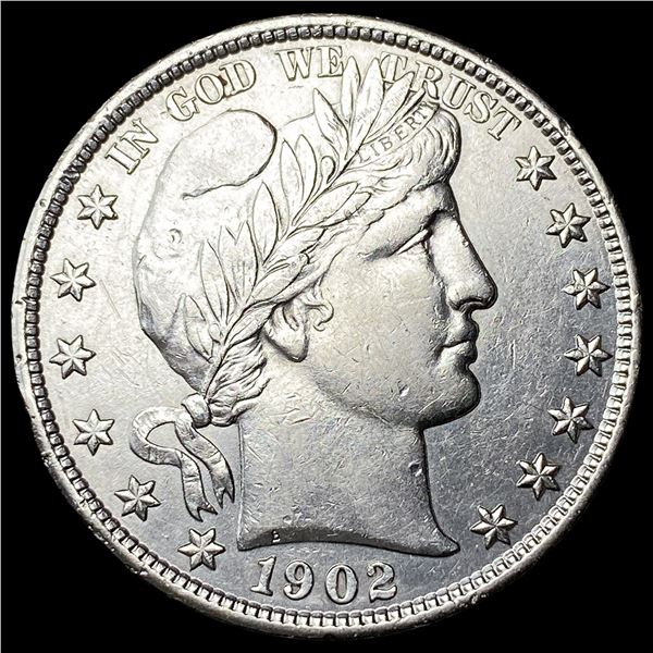 1902 Silver Barber Half Dollar CHOICE AU