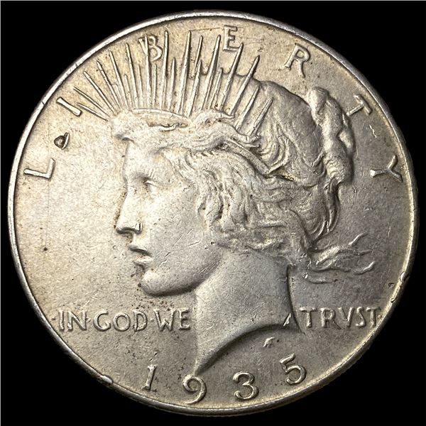 1935 Silver Peace Dollar NEARLY UNCIRCULATED