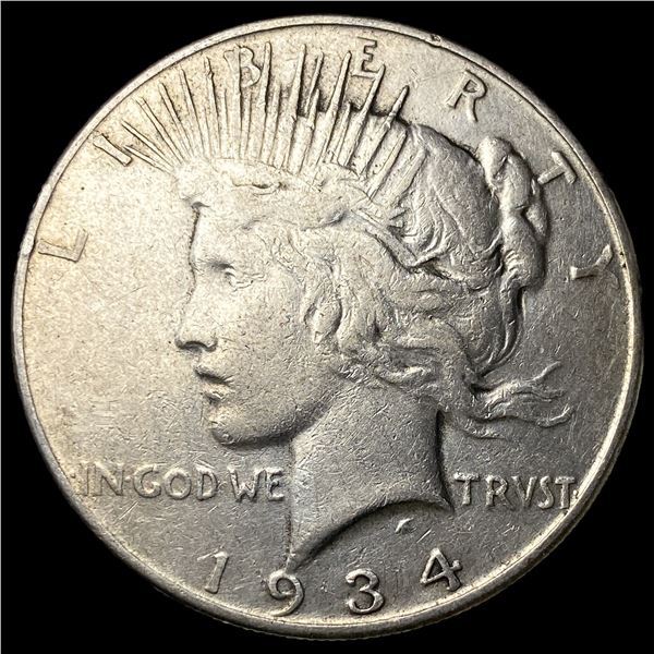 1934 Silver Peace Dollar LIGHTLY CIRCULATED