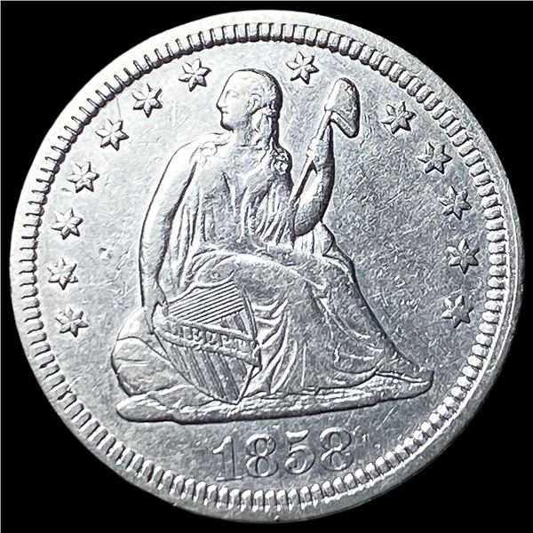1858 Seated Liberty Quarter CLOSELY  UNCIRCULATED