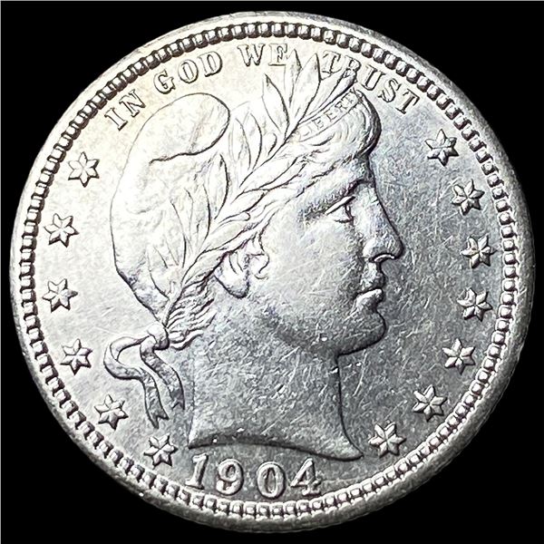 1904 Barber Silver Quarter CLOSELY  UNCIRCULATED