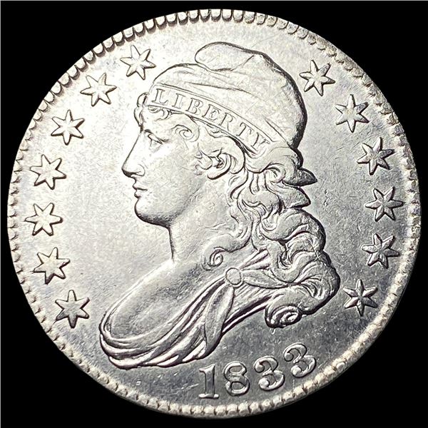 1833 Capped Bust Half Dollar CLOSELY  UNCIRCULATED