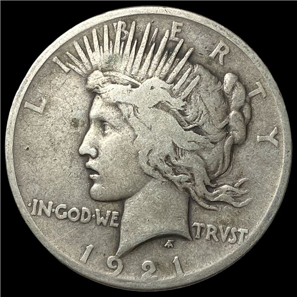 1921 Silver Peace Dollar ABOUT UNCIRCULATED
