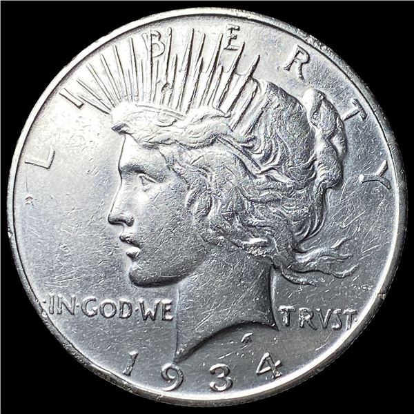 1934-S Peace Silver Dollar NEARLY UNCIRCULATED