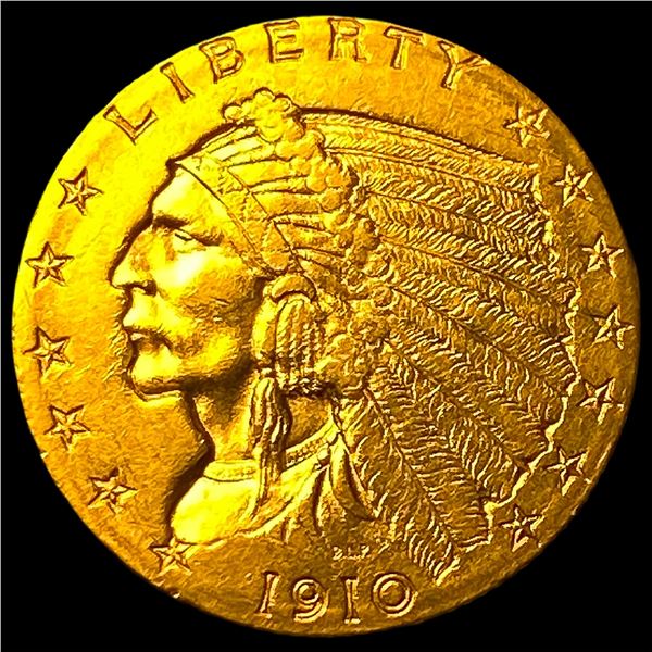 1910 Indian Head Gold $2.50 Quarter Eagle  UNCIRCULATED
