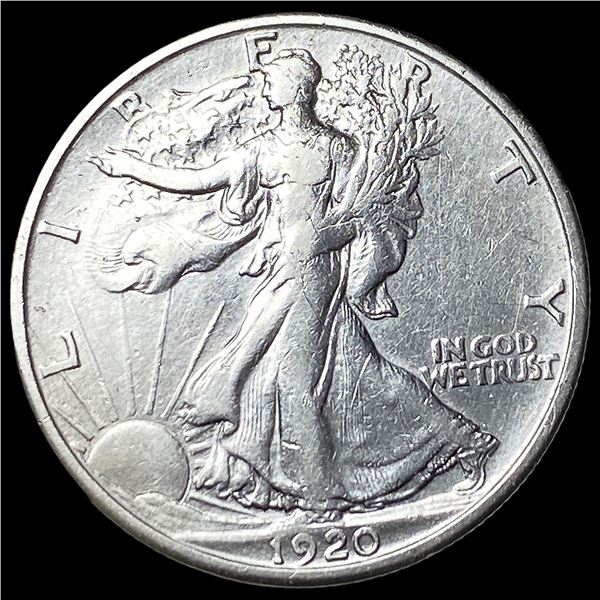 1920-S Silver Walking Liberty Half Dollar  NEARLY UNCIRCULATED