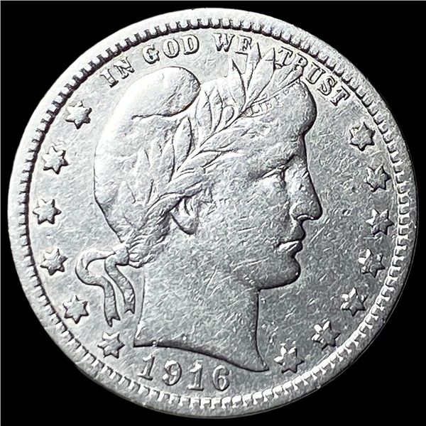 1916 Barber Silver Quarter ABOUT UNCIRCULATED