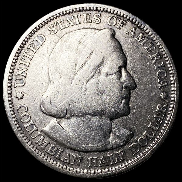 1893 Silver Columbian Expo Half Dollar LIGHTLY CIRCULATED