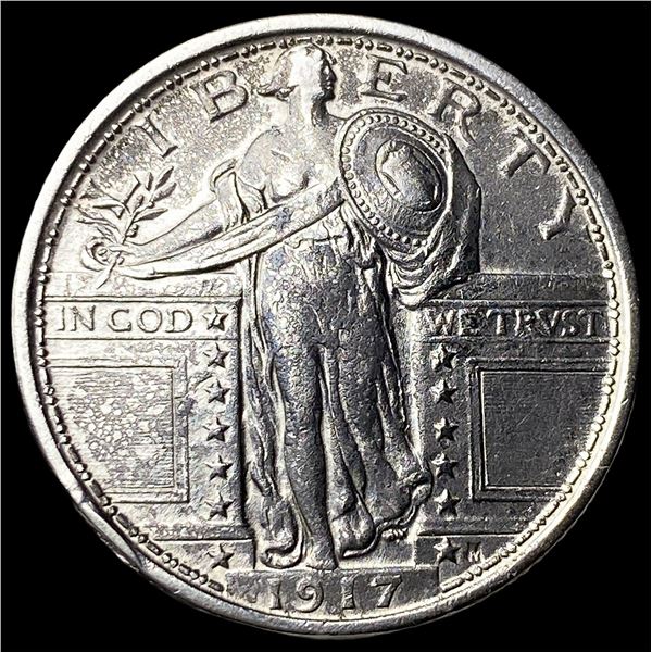 1917 Type 1 Standing Liberty Quarter NEARLY  UNCIRCULATED