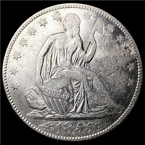 1855-O Arrows Silver Seated Liberty Half Dollar CLOSELY UNCIRCULATED