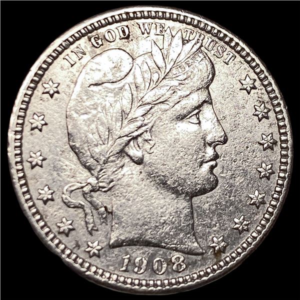 1908-D Barber Silver Quarter HIGH GRADE