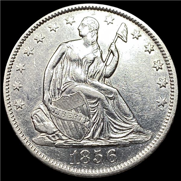 1856-O Silver Seated Liberty Half Dollar CLOSELY UNCIRCULATED