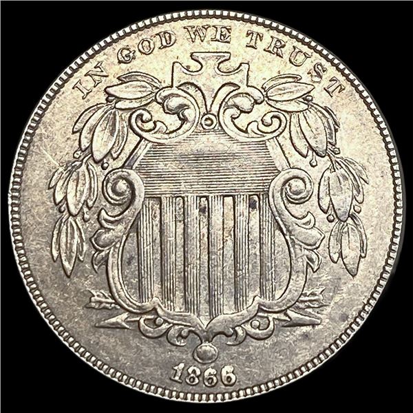 1866 Shield Nickel CLOSELY UNCIRCULATED