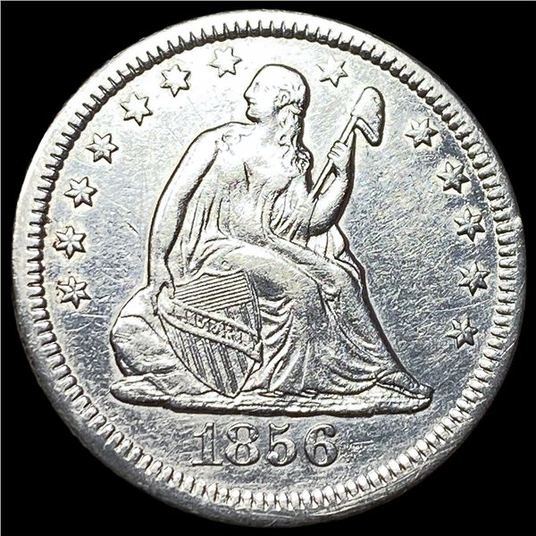 1856-O Silver Seated Liberty Quarter CLOSELY  UNCIRCULATED