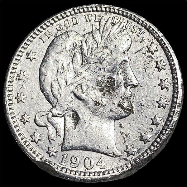 1904-O Silver Barber Quarter HIGH GRADE